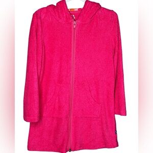 Kickee Pants Pink Hooded Toddler Robe 4T